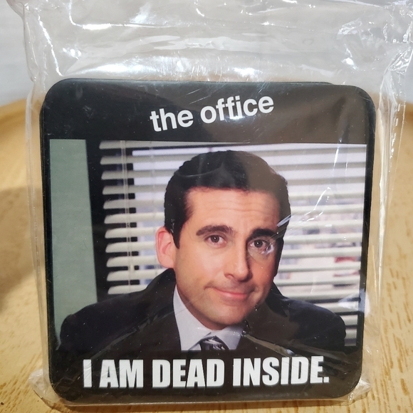 New Silver Buffalo The Office I Am Dead Inside Michael Scott Coaster Set of 6 - Picture 2 of 6